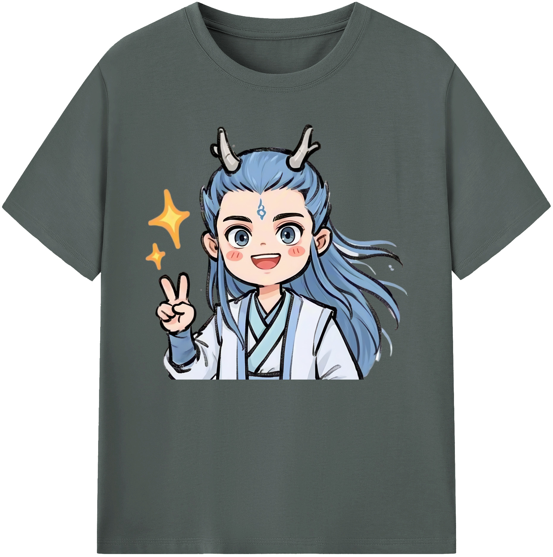 （画像用） Ne Zha 2 ナタ 魔童の大暴れ 綿100％ メンズ半袖Tシャツ｜肌触りやわらか＆通気性